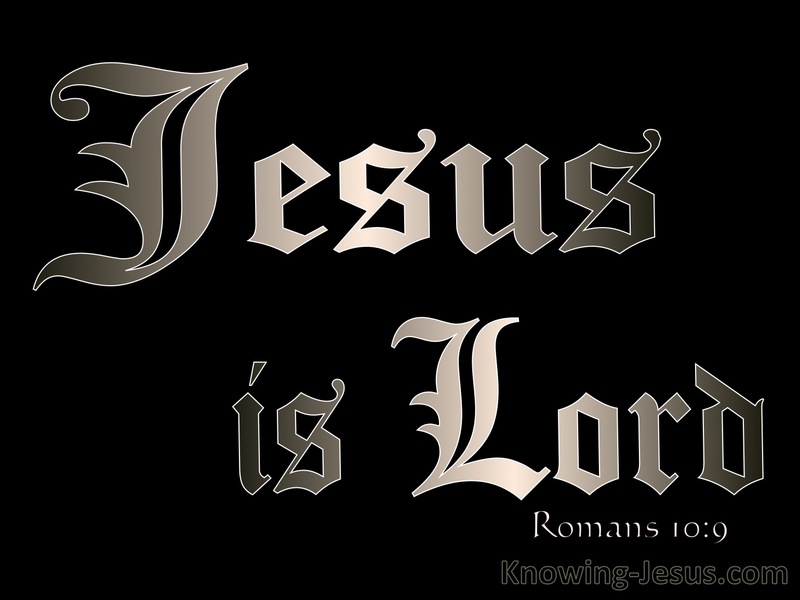 Romans 10:9 Jesus Is Lord (silver)
